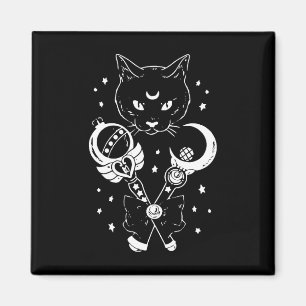 Imán Sailor Meow Cute Moon Cat Space Magic Gothico Hall