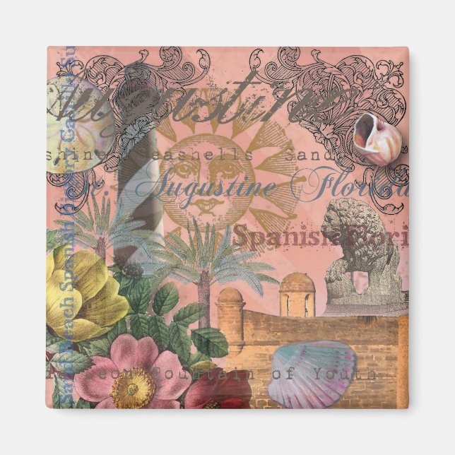 Imán saint augustine florida viajar arte antiguo (Frente)