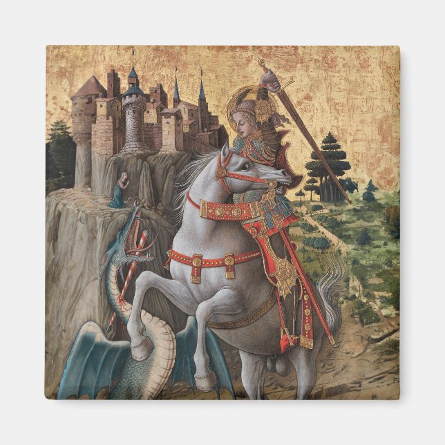 Imán Saint George Slay Dragon Carlo Crivelli Paintin (Frente)
