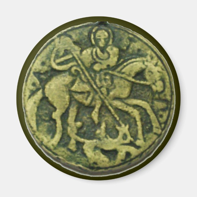 IMÁN SAINT GEORGE Y DRAGON MEDALLION (Frente)