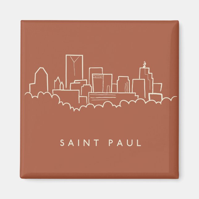 Imán Saint Paul, línea aérea de Minnesota (Frente)