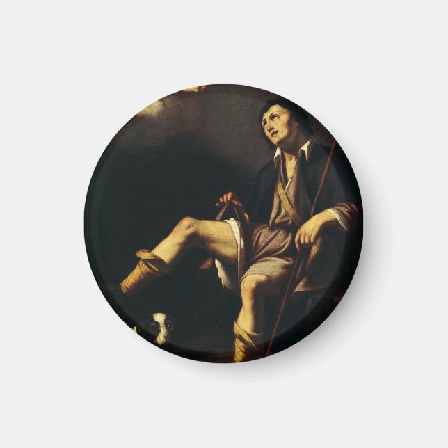 Imán Saint Roch y el Ángel por Guy François (Frente)