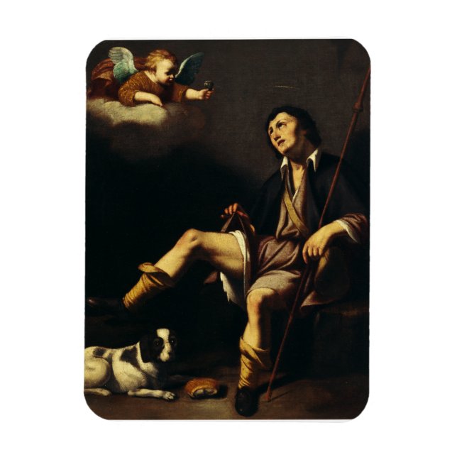 Imán Saint Roch y el Ángel por Guy François (Vertical)