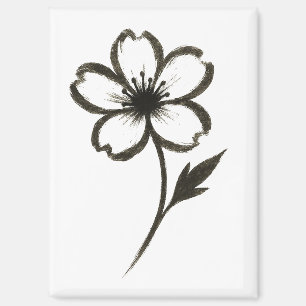 Imán Sakura minimalista - Florecimiento de cerezo de pi