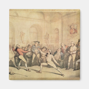 Imán Sala de esgrima de Angelo, pub. 1787