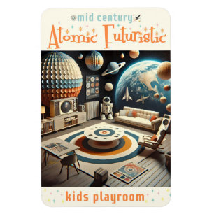 Imán Sala de juegos infantil futurista atómico de la er
