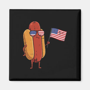 Imán Salchicha De Bolsillo Patriota Del Hotdog Del 4 De