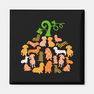 Imán Salchicha forma de calabaza cuadros leopardo perro