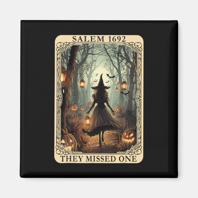 Imán Salem 1692 Bruja de Halloween Que Perdieron Un Tar (Frente)