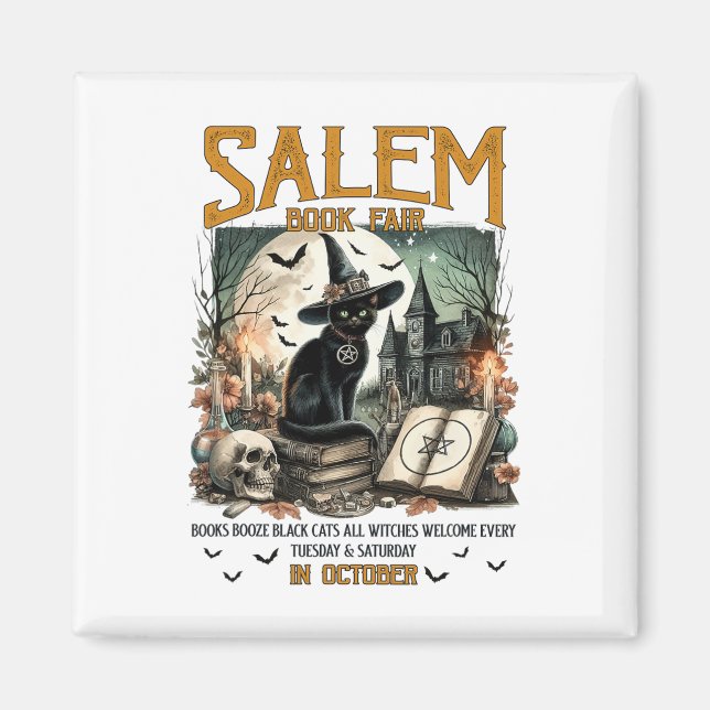 Imán Salem Book Fair Funny Bookish Halloween Spooka Rea (Frente)