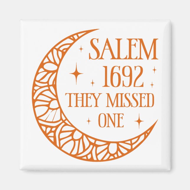 Imán Salem de calabaza Halloween 1692 Se Perdieron Uno (Frente)