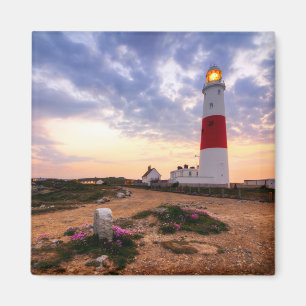Imán Salida del sol de oro en el faro de Portland Bill