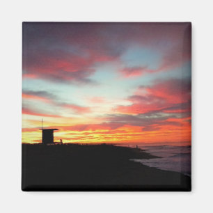 Imán Salida del sol en la playa de Newport, CA