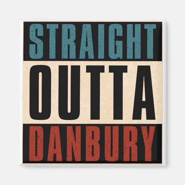 Imán Salida directa de Danbury Connecticut CT (Frente)