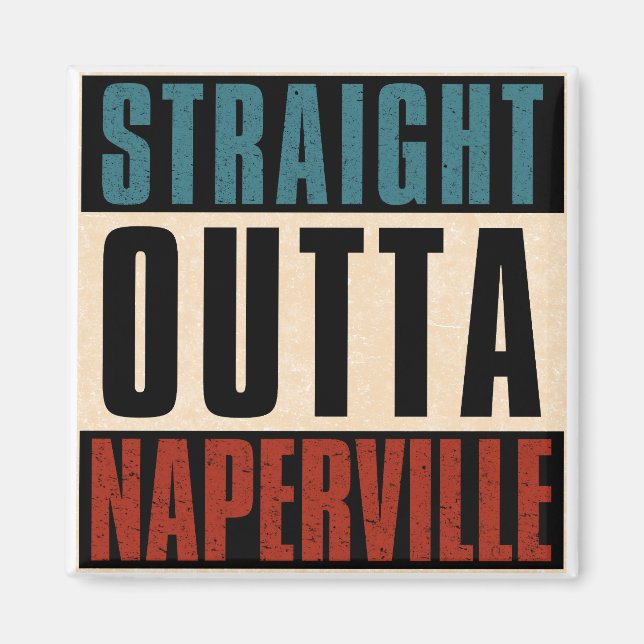 Imán Salida directa de Naperville Illinois IL (Frente)