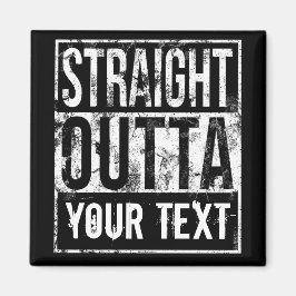 Imán Salida recta - Añadir su Personalizado de texto