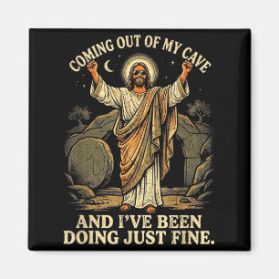 Imán Saliendo de la camiseta de la cueva jesus religión
