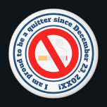 Imán Salir de la recompensa del hito fumador<br><div class="desc">Todos los que están en un viaje para dejar de fumar merecen una pequeña celebración por sus logros. Dejar de fumar es un proceso difícil, así que deberías celebrar algunos hitos sin humo - una semana, un mes, tres meses, un año - sin ninguna culpa. Obtén una recompensa, aunque sea...</div>