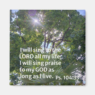 Imán Salmo 104:33 Cantaré al Señor toda mi vida..