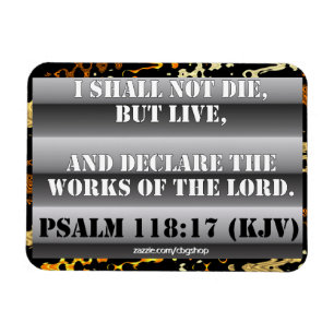 Imán Salmo 118:17 Magnet