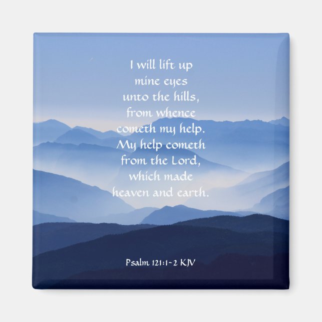 Imán Salmo 121:1-2 Mi ayuda viene del SEÑOR (Frente)