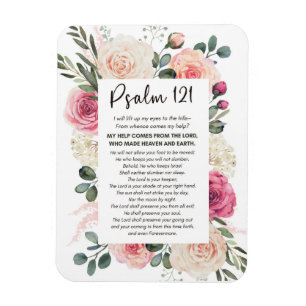 Imán Salmo 121 Levantaré mis ojos Biblia Floral
