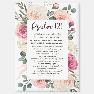 Imán Salmo 121 Levantaré mis ojos Biblia Floral