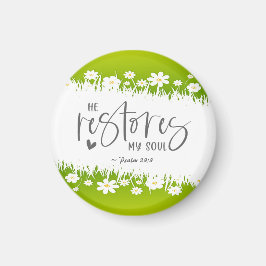 Imán Salmo 23:3 Restaura mi alma Biblia Verse