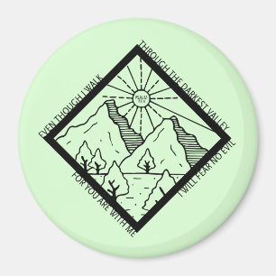 Imán Salmo 23 4 Miedo No Mala Biblia Cristiana Verse