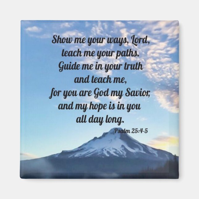 Imán Salmo 25:4-5 (Frente)