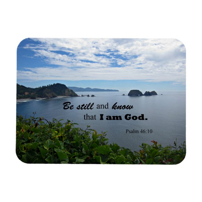 Imán Salmo 46:10 Permaneced y sabed que soy Dios (Horizontal)
