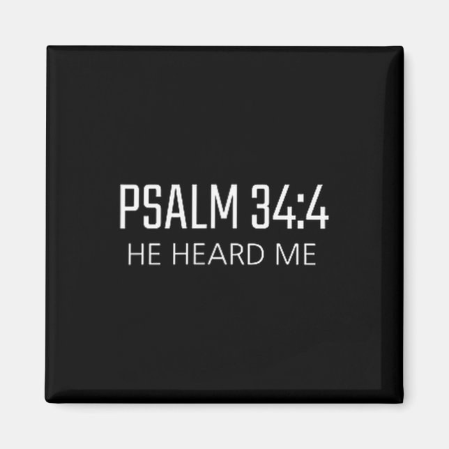 Imán Salmo _4 - Me Escuchó Versículo Religioso Biblia  (Frente)