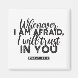 Imán Salmo 56:3 Biblia Verso arte "Confiaré en ti"
