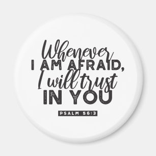 Imán Salmo 56:3 Biblia Verso arte "Confiaré en ti"