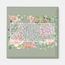 Imán Salmo 91 escritura acuarela arte