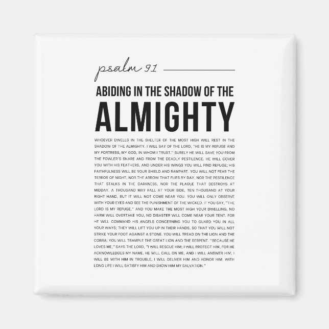 Imán Salmo 91 NKJV (Frente)