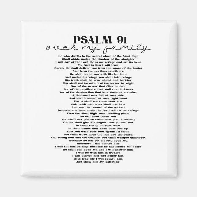 Imán Salmo 91 Sobre Tu Familia (Frente)