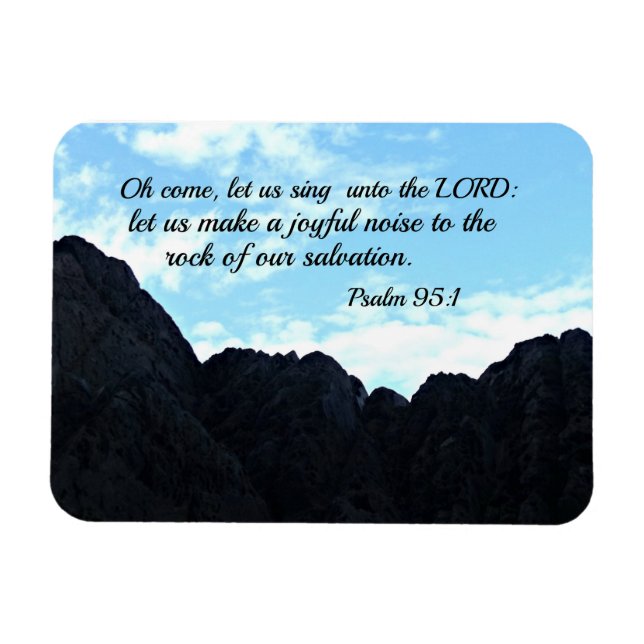 Imán Salmo 95:1 Venid, cantemos al Señor (Horizontal)