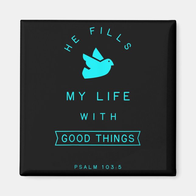 Imán Salmo femenino 103 cosas buenas bíblicas versus re (Frente)