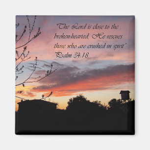 Imán Salmos 24:18 Salmo de Alentador Fridge Magnet