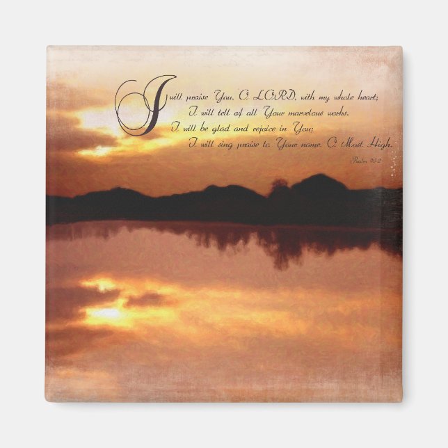 Imán Salmos y atardeceres, la Biblia versus los inspira (Frente)