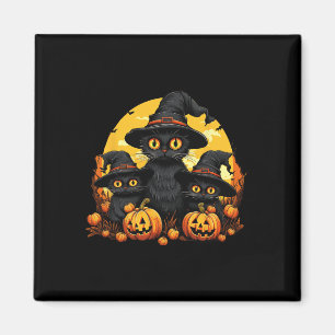Imán Salón de gatos divertidos para la calabaza Hallowe