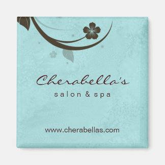 Imán Salon Fridge Magnet Spa agua floral azul