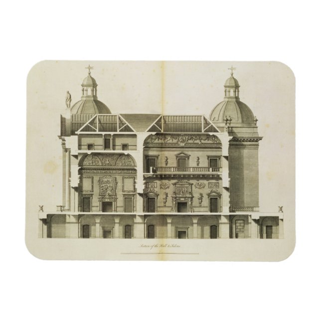 Imán Salón Houghton: sección transversal del Salón y Sa (Horizontal)
