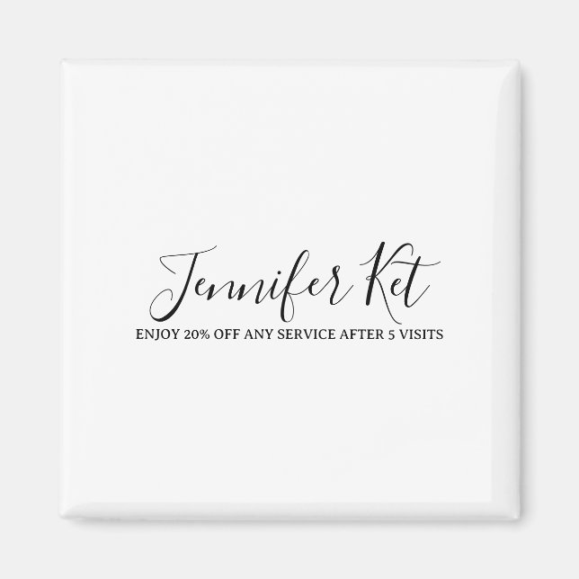 Imán Salon spa business discount offer website visits a (Frente)