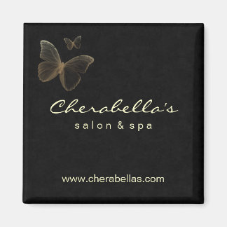 Imán Salon Spa Mariposa Magnet Beige Negro