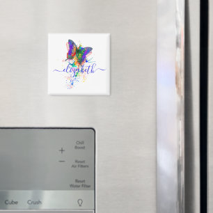 Imán Salpicadura de mariposa personalizada