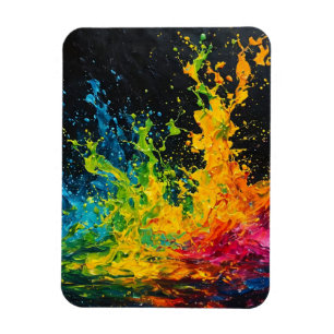 Imán Salpicadura de pintura colorida