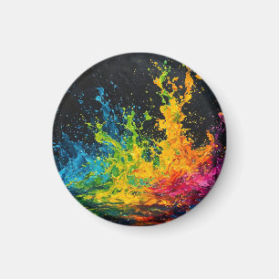 Imán Salpicadura de pintura colorida