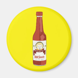 Imán Salsa caliente picante gato Sombrero divertido en 
